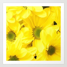 Happy Of A Beautiful Yellow Flowers #decor #society6 #buyart Art Print