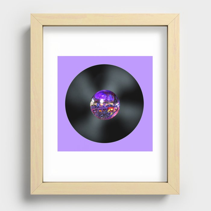 Disco Vinyl Record Recessed Framed Print