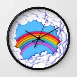 Rainbow Days Wall Clock