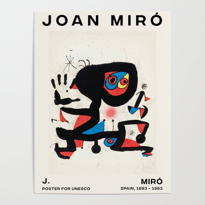 Joan Miro - Painting (Blue Star) - Exhibition Poster - Art Print