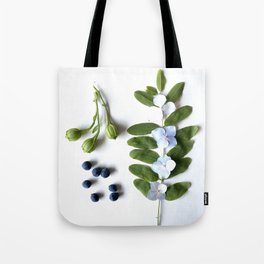 blue and green Tote Bag
