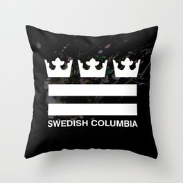 Swedish Columbia Logo (Classic) Throw Pillow