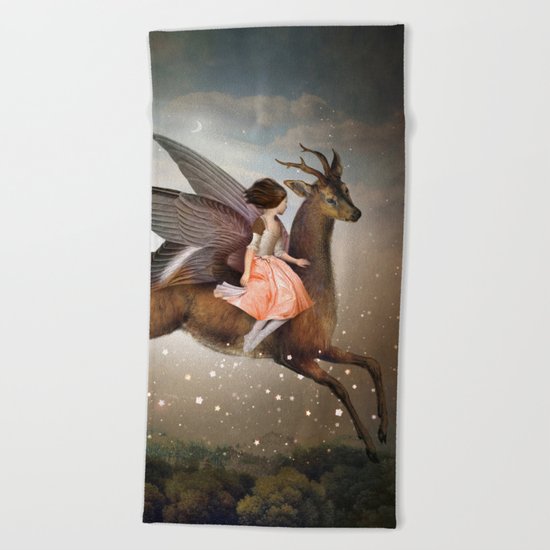The Night Is Still Young Beach Towel