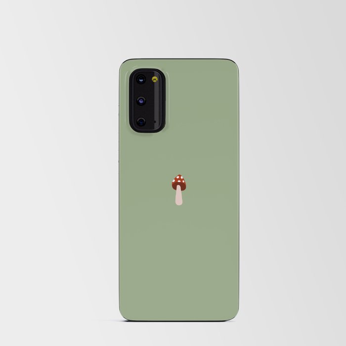 Minimalist Mushroom - Sage Green Android Card Case