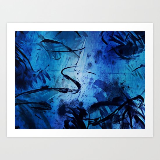 Blue Play Art Print