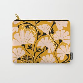 Ever blooming good vibes mustard yellow Carry-All Pouch