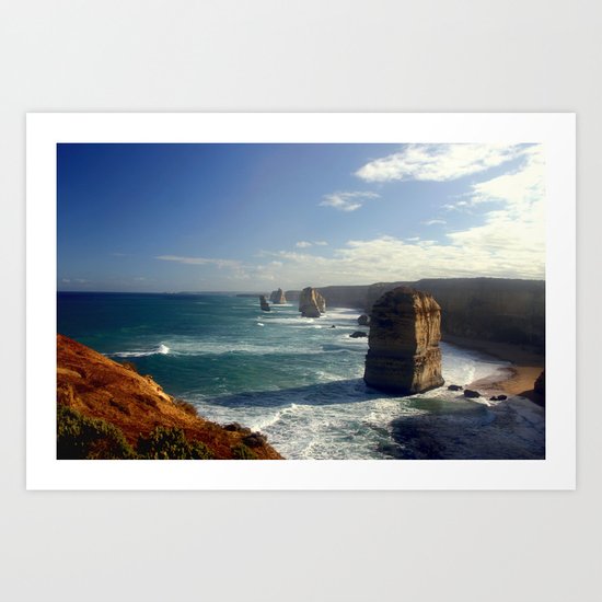 Rock Stacks & Gigantic Mainland Cliffs Art Print