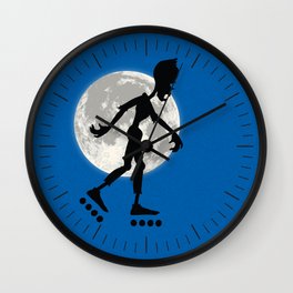 Friendly Zombie On The Go - Roller-skates Wall Clock