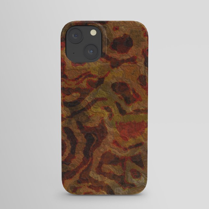 Red Brown Shapes iPhone Case