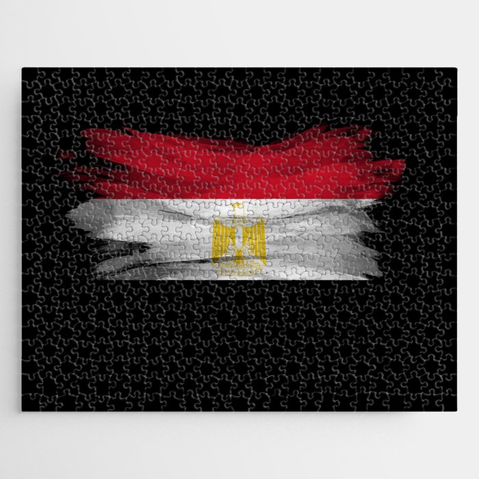 Egypt flag brush stroke, national flag Jigsaw Puzzle
