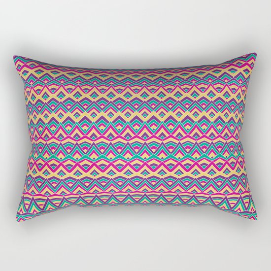 Native Mountain Peaks Rectangular Pillow