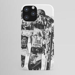 Snowboard Season in Black and White iPhone Case