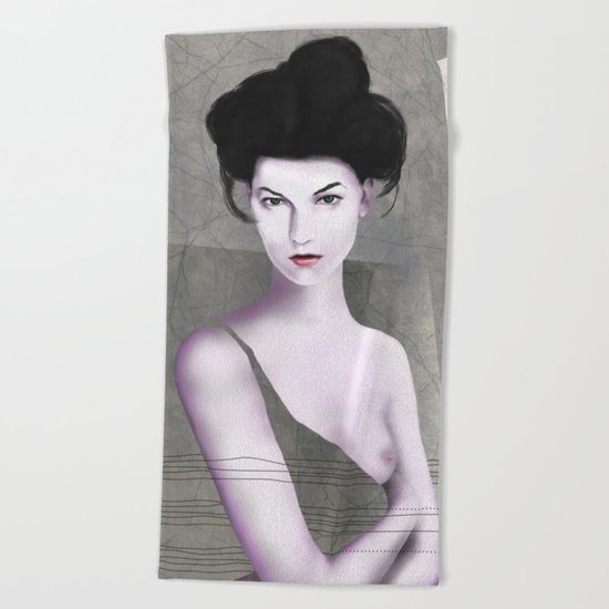 De cara a la pared Beach Towel