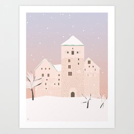 Turku Castle Winter, Finland Art Print