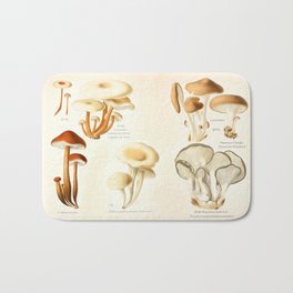 Vintage Mushrooms Bath Mat