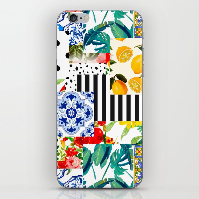 Italian,Sicilian art,patchwork,summer Flowers iPhone Skin