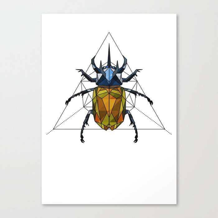 Geo Beetle  Canvas Print