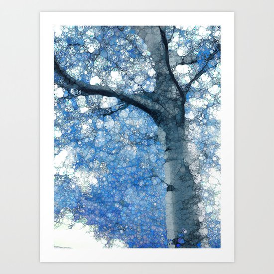 Magic Blue Tree Art Print