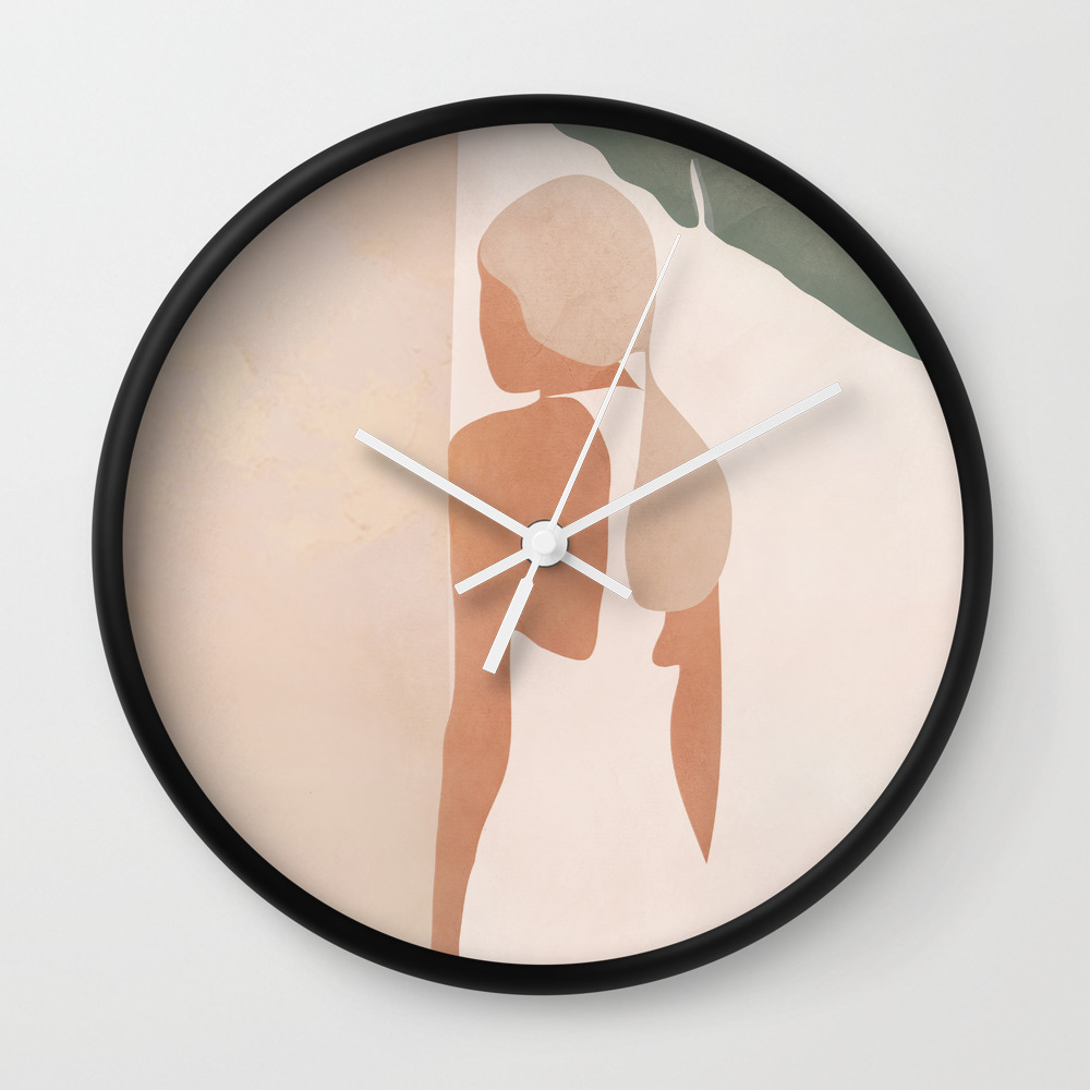 Abstract Woman In A Dress Wall Clock