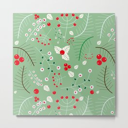 Mistletoe green Metal Print