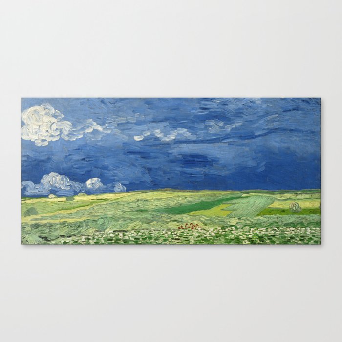 Vincent van Gogh - Wheatfield Under Thunderclouds Canvas Print