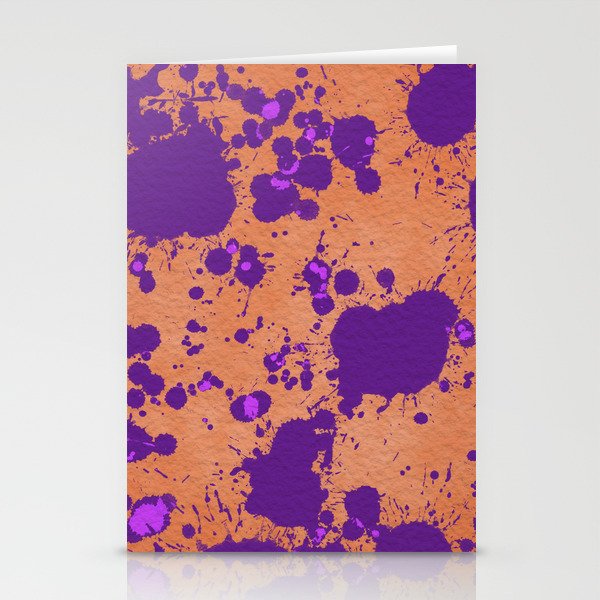 Halloween Splatter Watercolor Background 12 Stationery Cards
