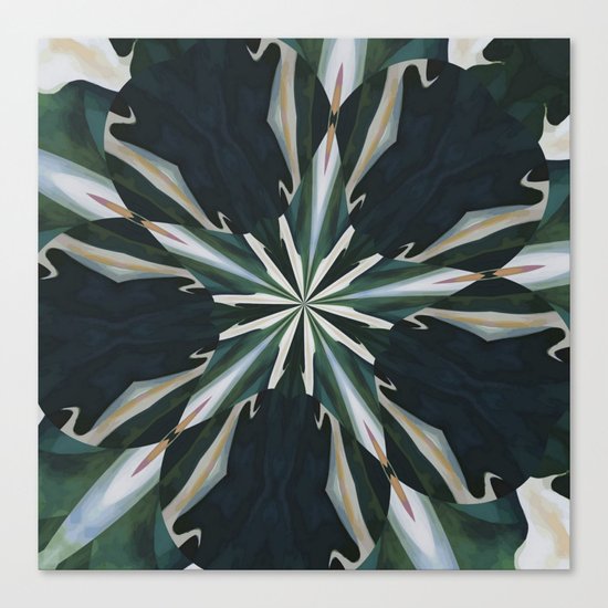 Calla Lily Star Kaleidoscope Canvas Print