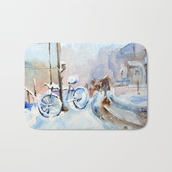 Lost bike Bath Mat