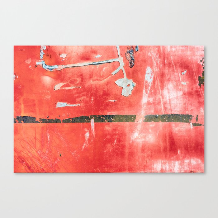 Etched Scratchings of a Mad Red Monk Canvas Print