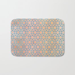 Pink blue geometric pattern Bath Mat