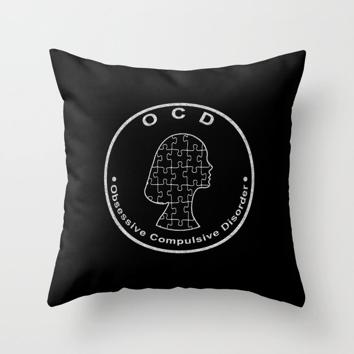 OCD Obsessive-compulsive disorder, Psychology Concept Throw Pillow