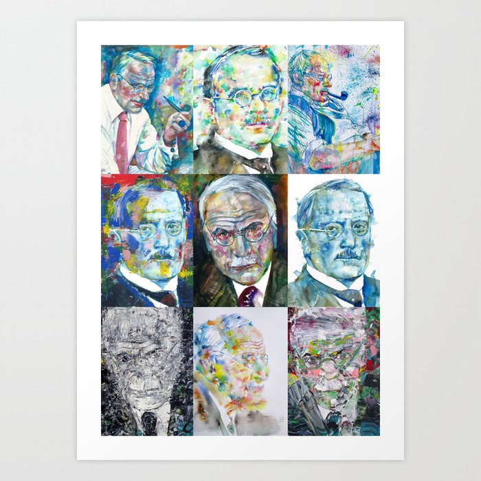 NINE TIMES CARL JUNG  Art Print