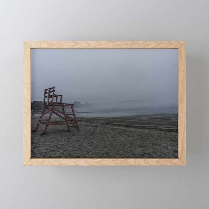 Niles Beach Foggy Evening Framed Mini Art Print