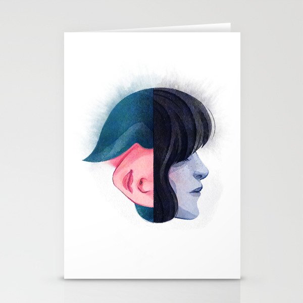 Faces Stationery Cards
