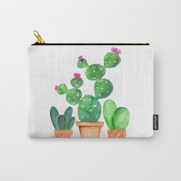 Three Cacti in Pots Carry-All Pouch