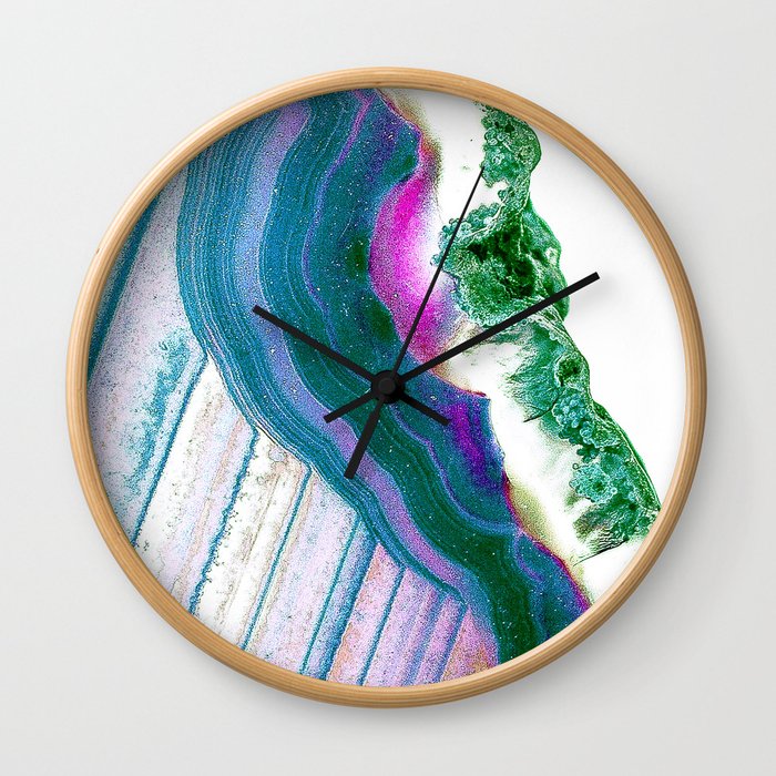Agate Geode Wall Clock