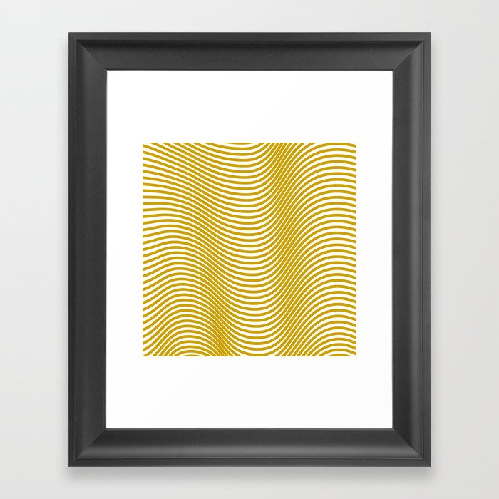 Golden Waves Framed Art Print