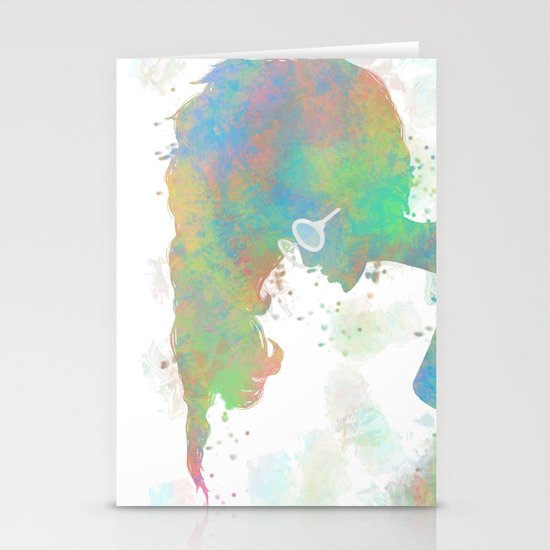 Pastel Silhouette Stationery Cards