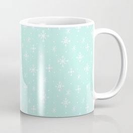 Snowflakes on Mint Blue Mug