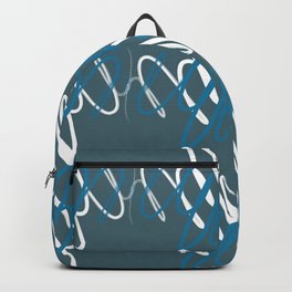 Free lines Backpack | Graphicdesign, Pencil, Digital, Absract, Typography, Pop Art, Freelines, Heartrate, Upanddown, Blue 