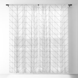 Scandi Grid Sheer Curtain