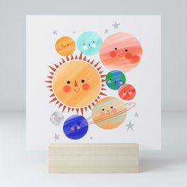 Kids Planet Space Illustration  Mini Art Print