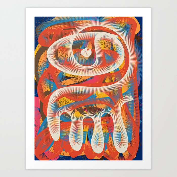 Mystical Third Eye Tribal Art Pattern by Emmanuel Signorino Art Print