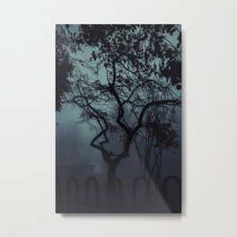 Mistical Tree Metal Print | Dark, Mistical, Fog, Tree, Color, Nature, Photo, Mist, Plant, Mistic 