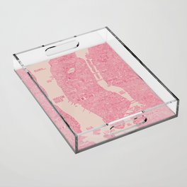 New York map Acrylic Tray