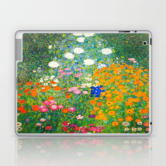 Gustav Klimt Flower Garden Laptop & iPad Skin