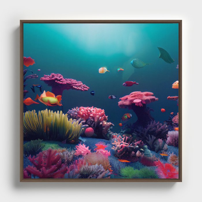 Coral Reef Framed Canvas