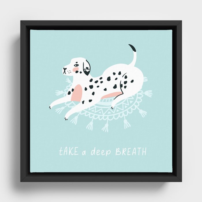 Cute dalmatian Framed Canvas