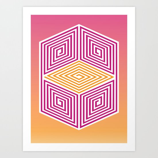 Geometric lines Art Print