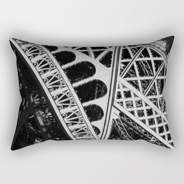 Eiffel Tower Detail, Paris, France. Rectangular Pillow